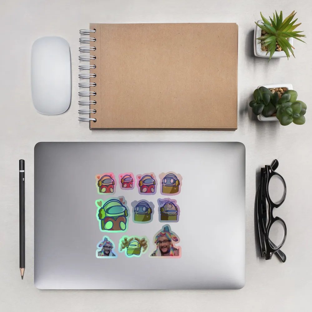 Holographic Emotes Sticker Pack product image (3)