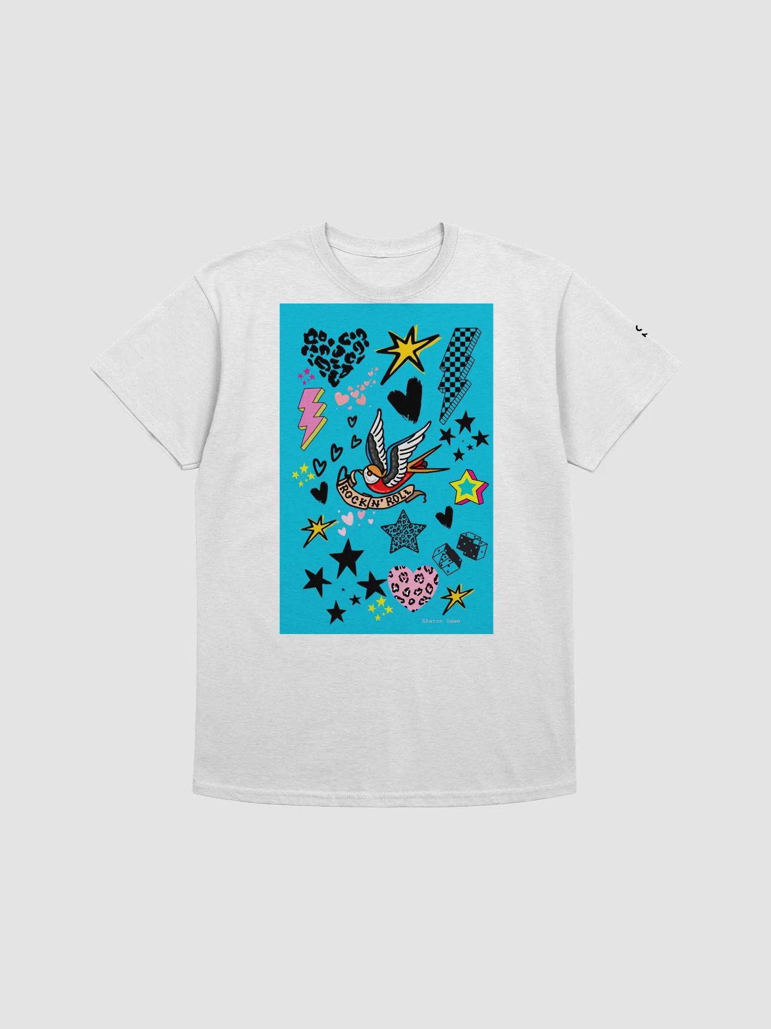 Rock 'N' Roll Tattoo Inspired T-Shirt - 100% Cotton product image (3)