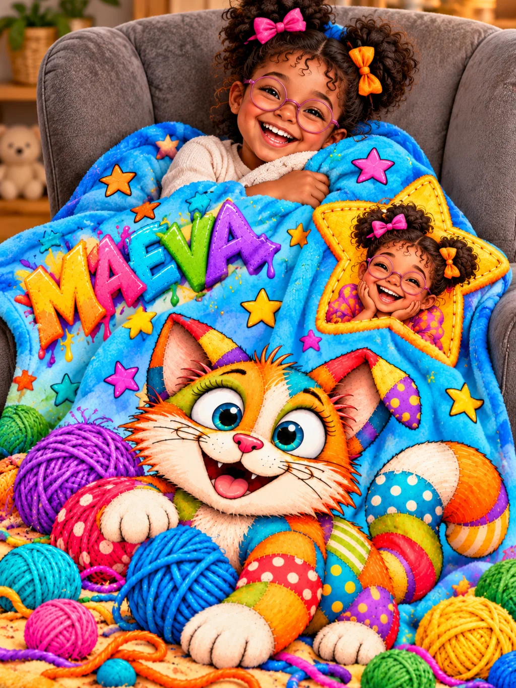 PILOU LE CHAT : PLAID PERSONNALISABLE product image (2)
