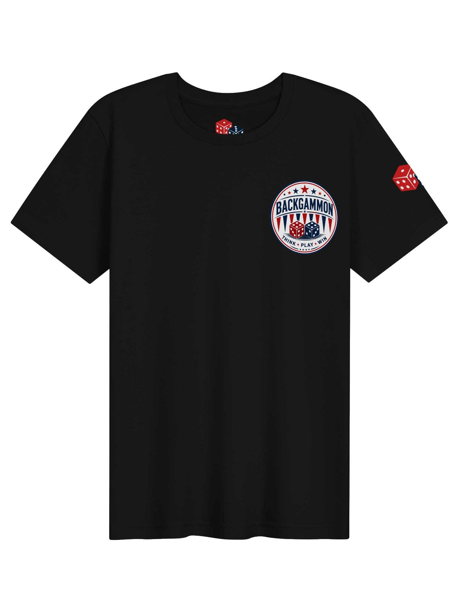 Backgammon Think Play Win Tee Black product image (1)
