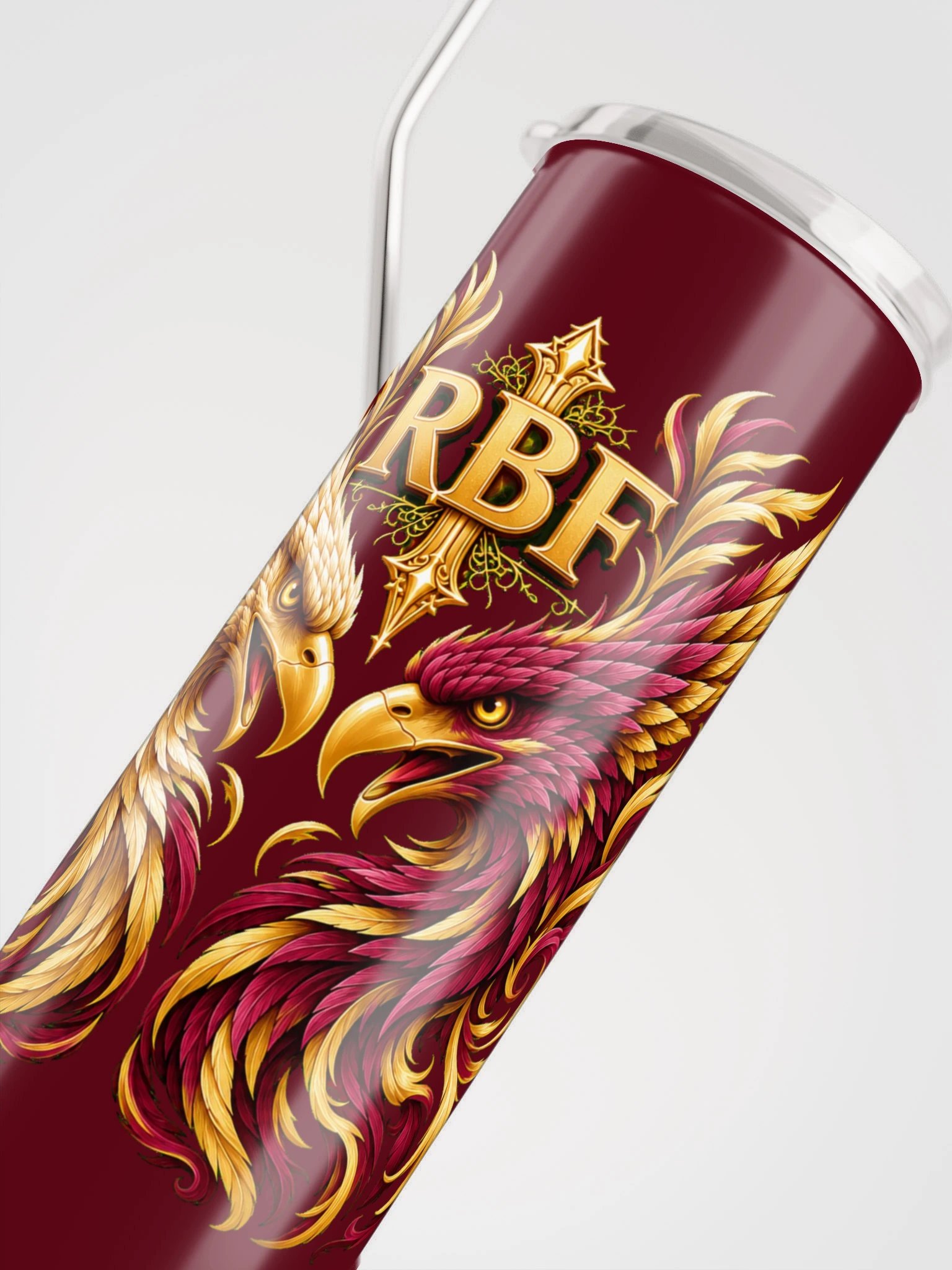 RBF Burgundy & Gold Eagle Tumbler product image (5)