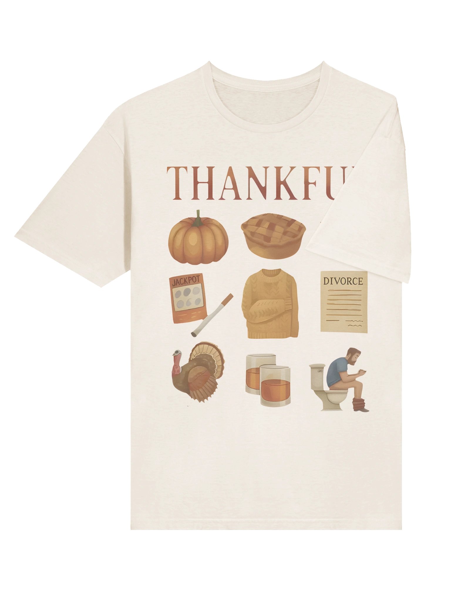 Thankful Thanksgiving Doodles T-Shirt product image (4)