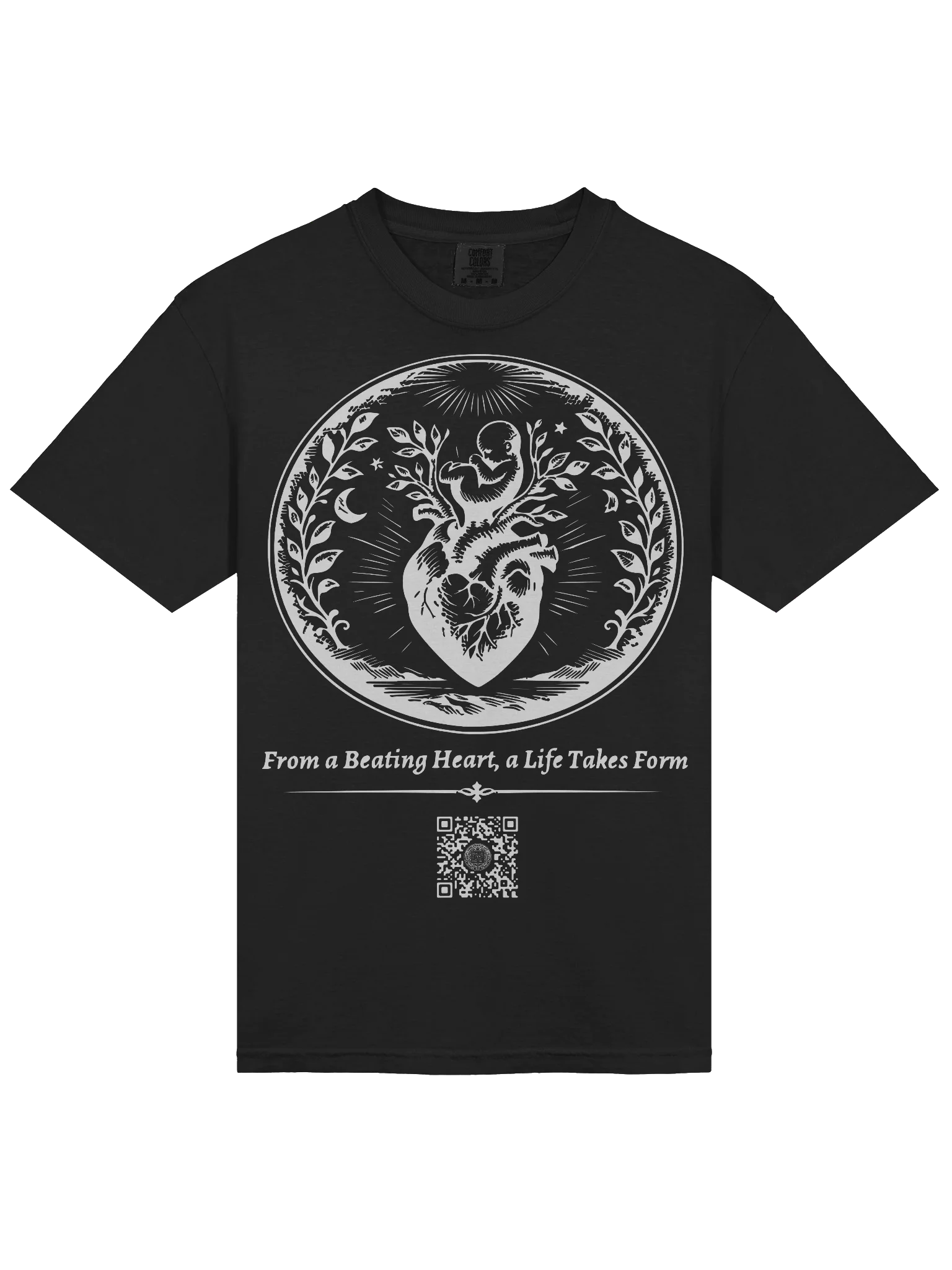 Beating Heart of Life (White on Black/Color) product image (3)