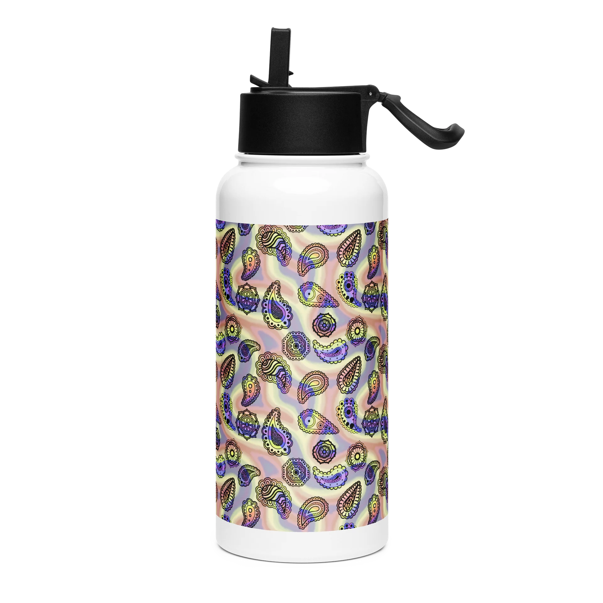 Trippy Steel Water Bottle With Straw product image (3)