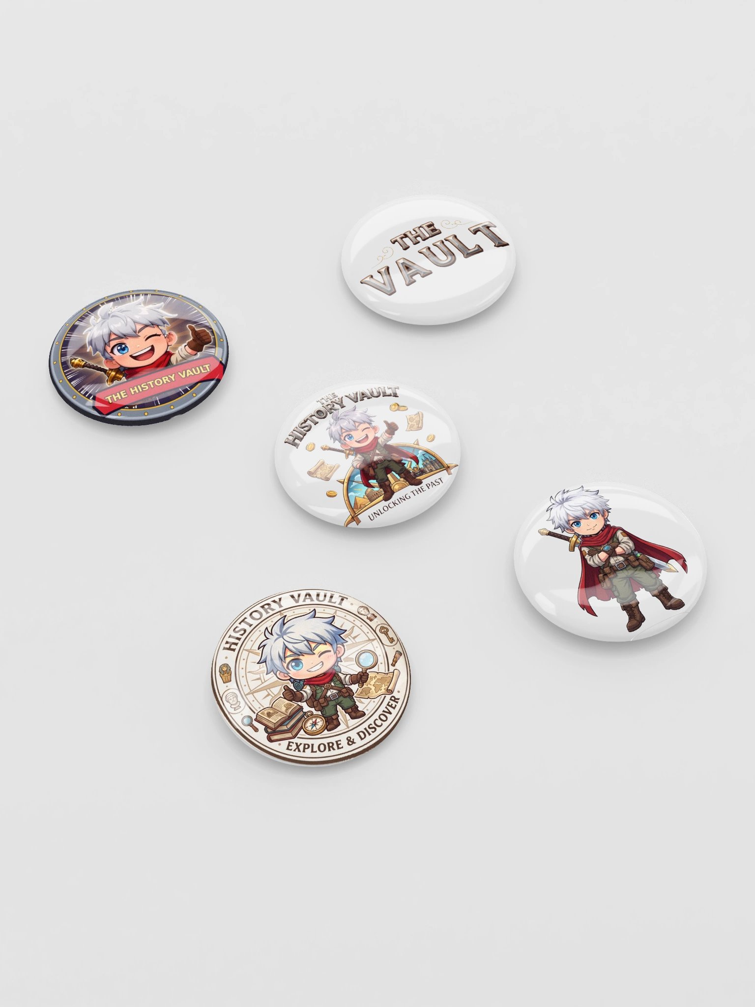 The History Vault Anime Pin Buttons product image (2)