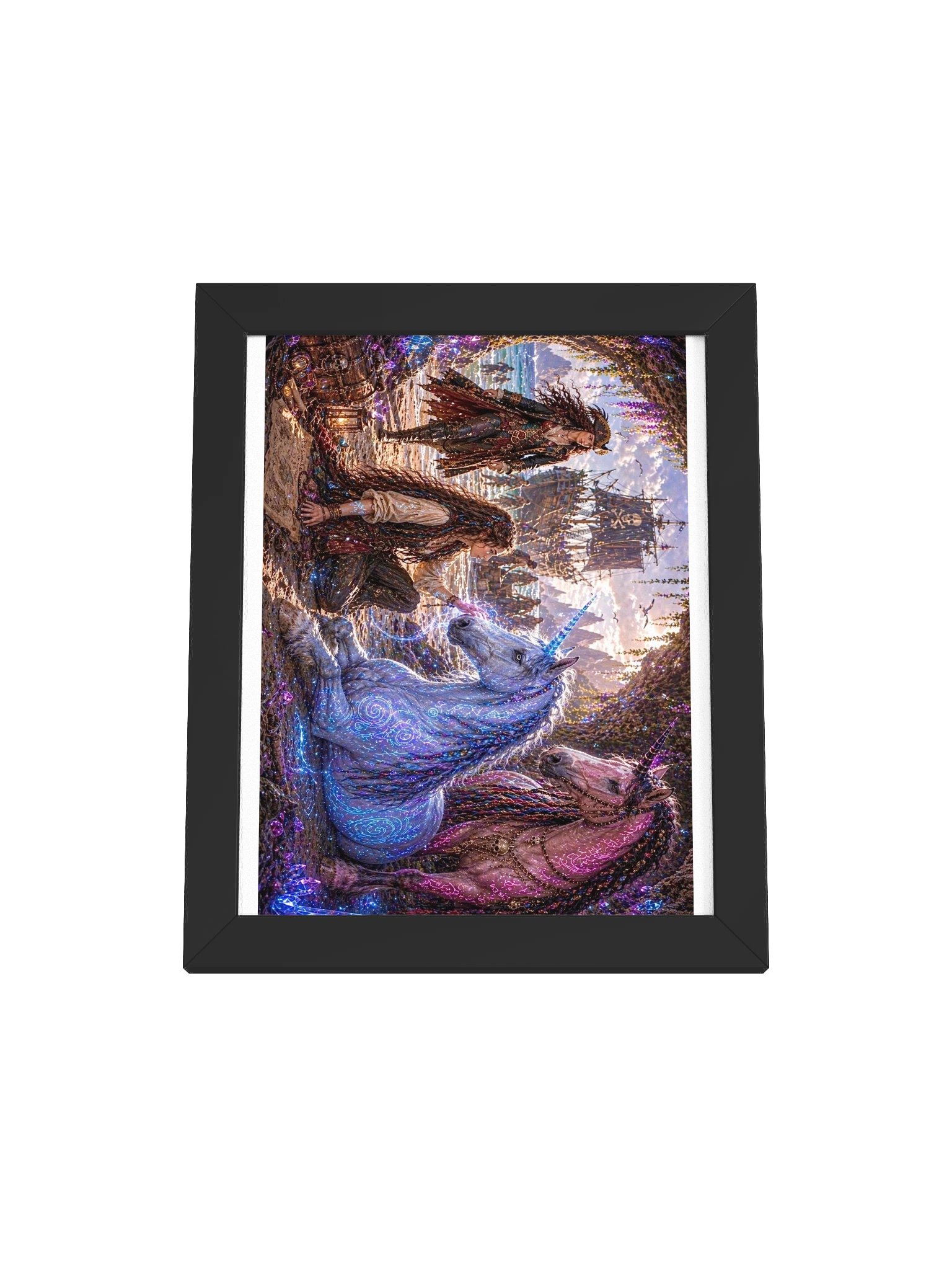 Pirate Unicorns - Cave Discovery Framed Poster product image (1)