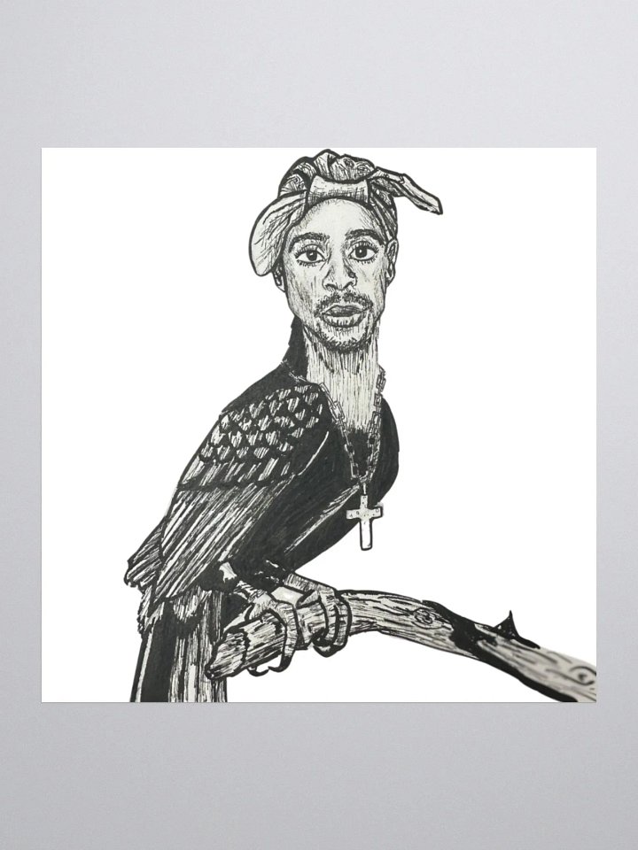 Tupac Toucan Sticker product image (1)