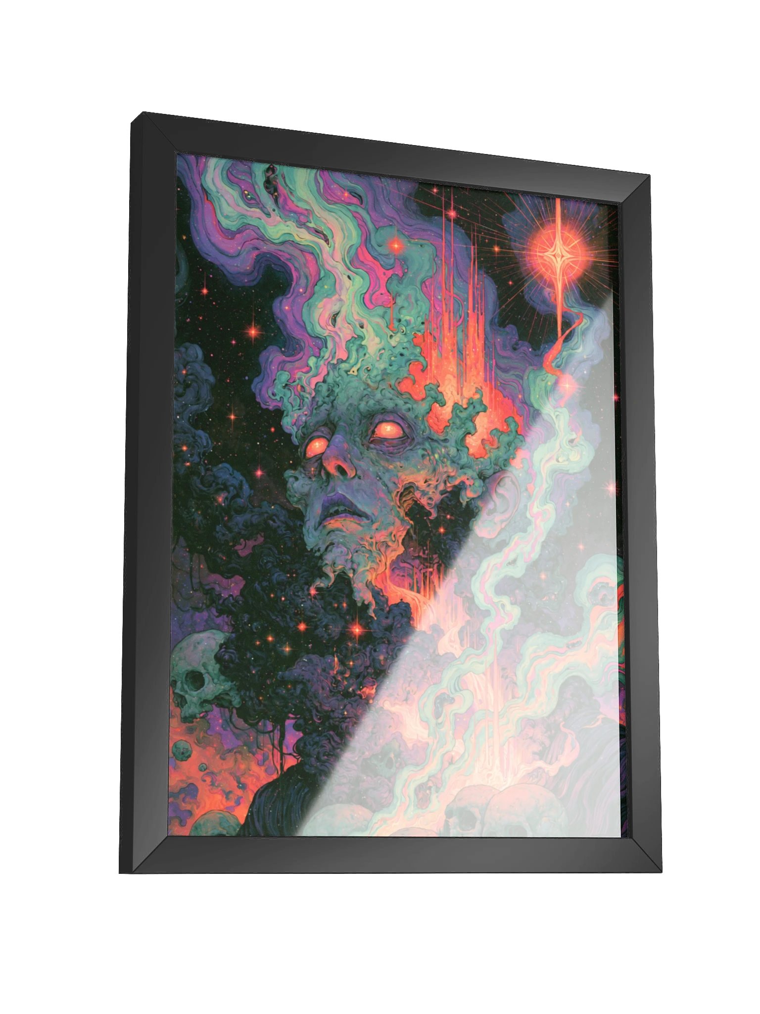 Astral Portrait Framed Art Print — The Dissolving Astral Face product image (7)