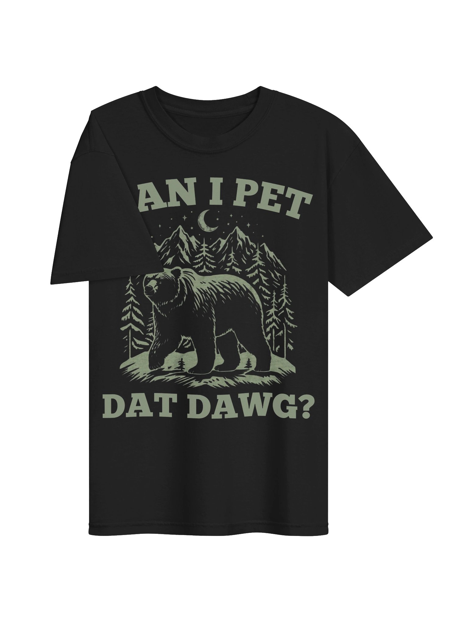 Can I Pet Dat Dawg Bear T-Shirt | Funny Camping Bear Graphic Tee | Outdoor Humor Shirt product image (27)