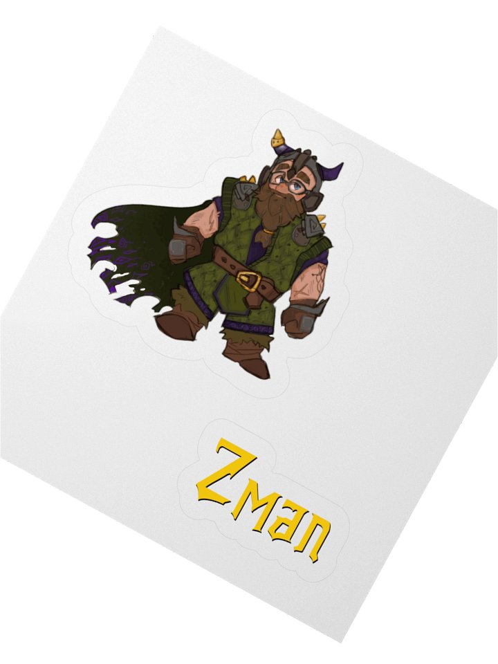 Zman the Dwarf Sticker product image (2)
