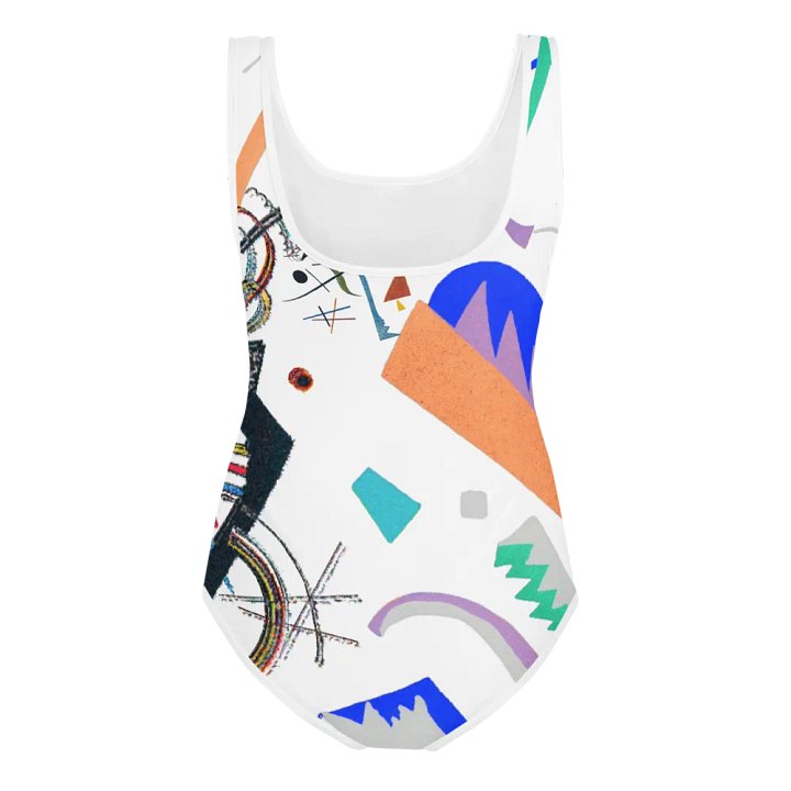 Abstract Lithographic Pattern Design Youth One Piece Swimsuit - V2 product image (2)