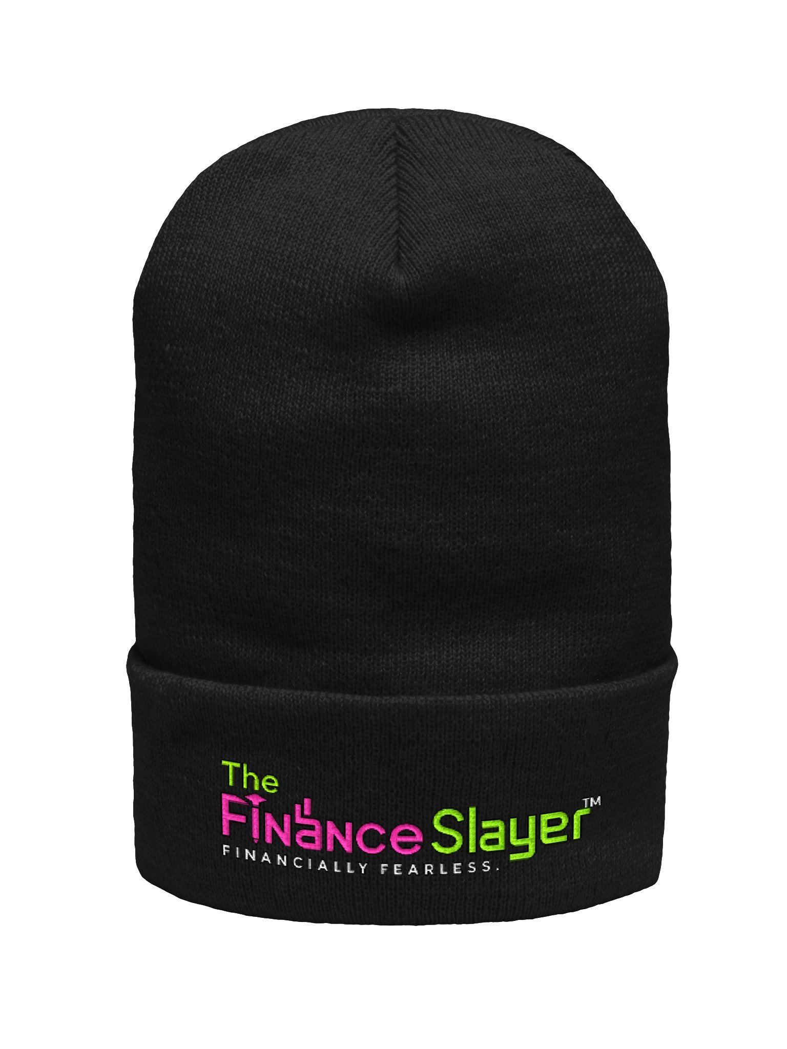 The Finance Slayer™ Cuffed Beanie | Yupoong Premium Knit Beanie | Financially Fearless Winter Hat product image (2)