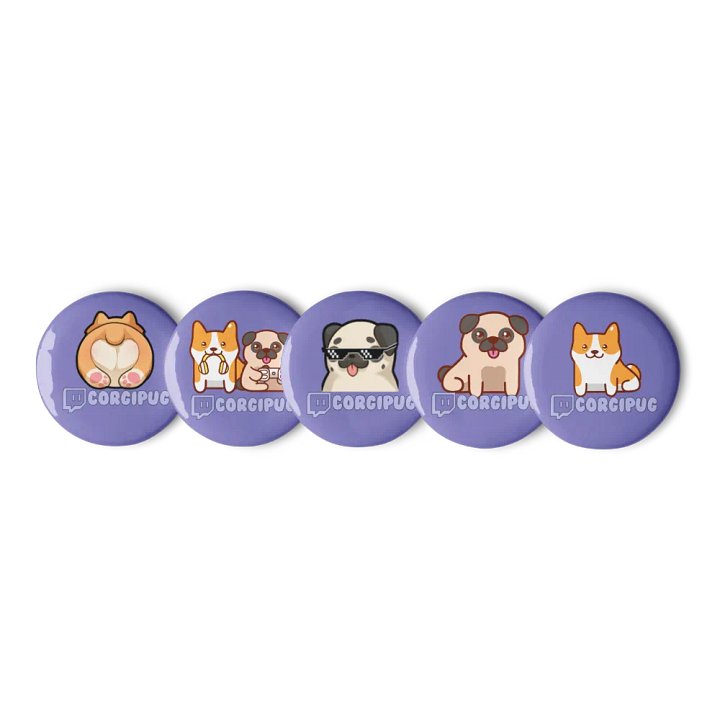 corgi & pug pins (set of 5) product image (1)