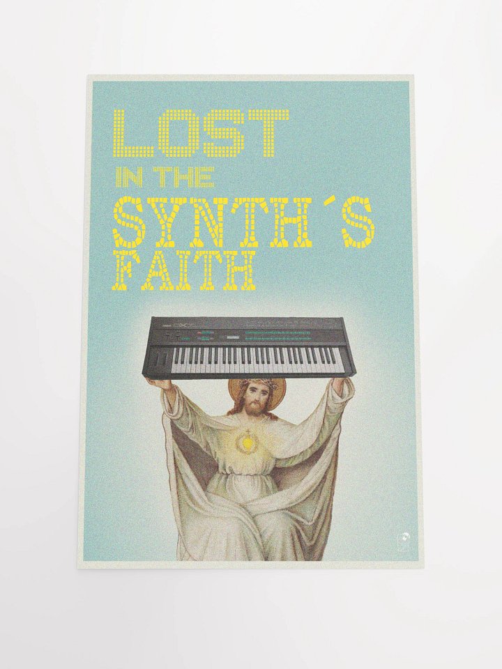 Lost in the Synth´s Faith, (d-x-7 tribute), by Frank Fonik, Techno EDM Matte Paper Poster product image (1)