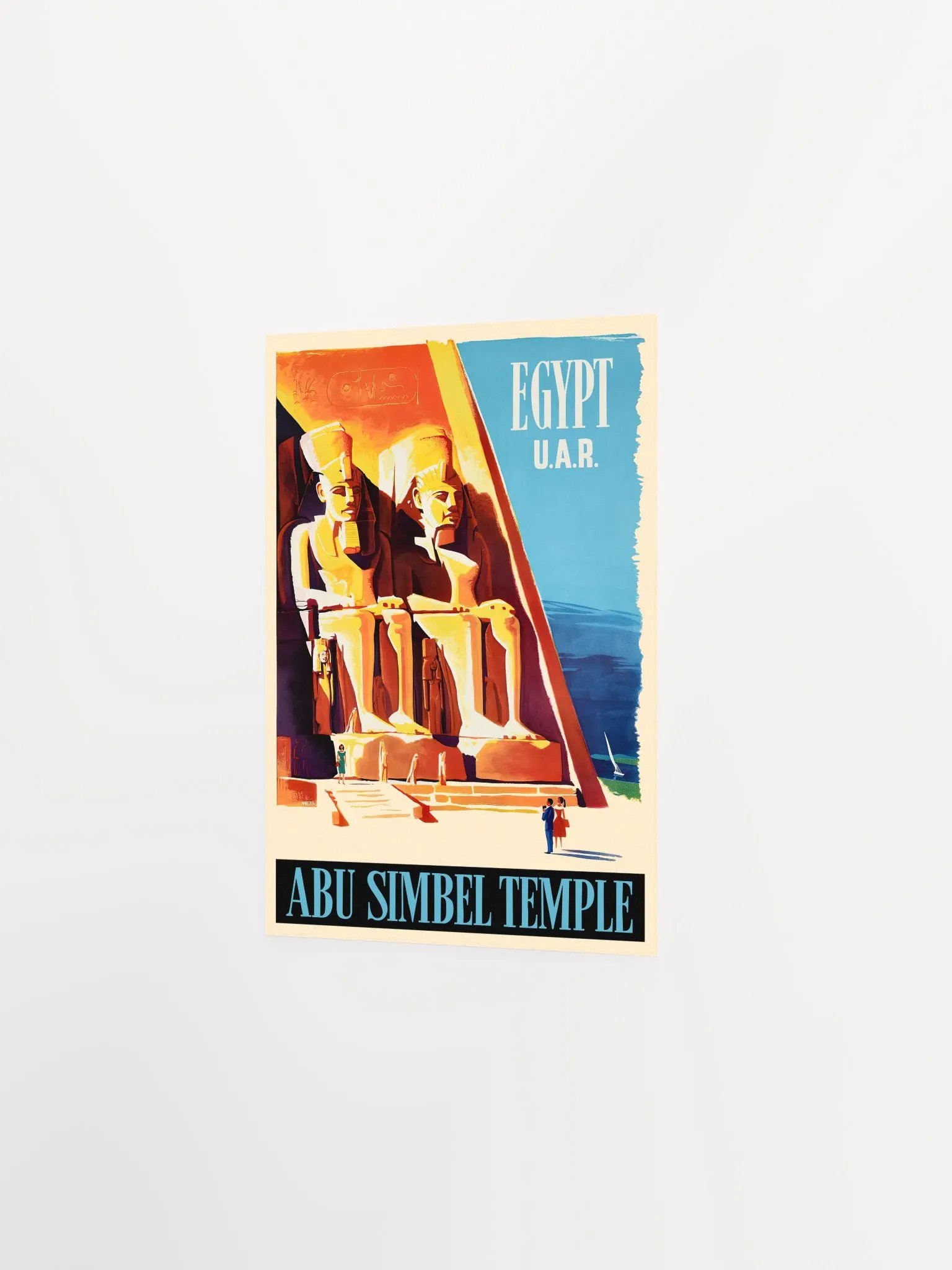 Egypt. Abu Simbel Temple, 1960 (Aswan, Pharaoh Ramesses II) — retro vintage travel poster, retro travel art, retro travel wall art product image (7)