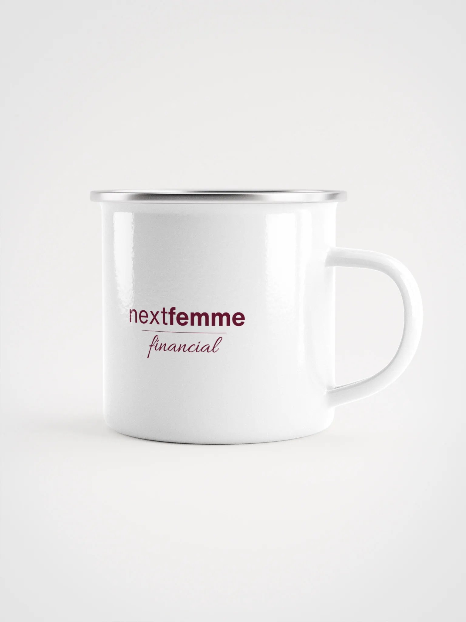 Wanderlust Enigma Enamel Mug with Maroon Logotype product image (1)