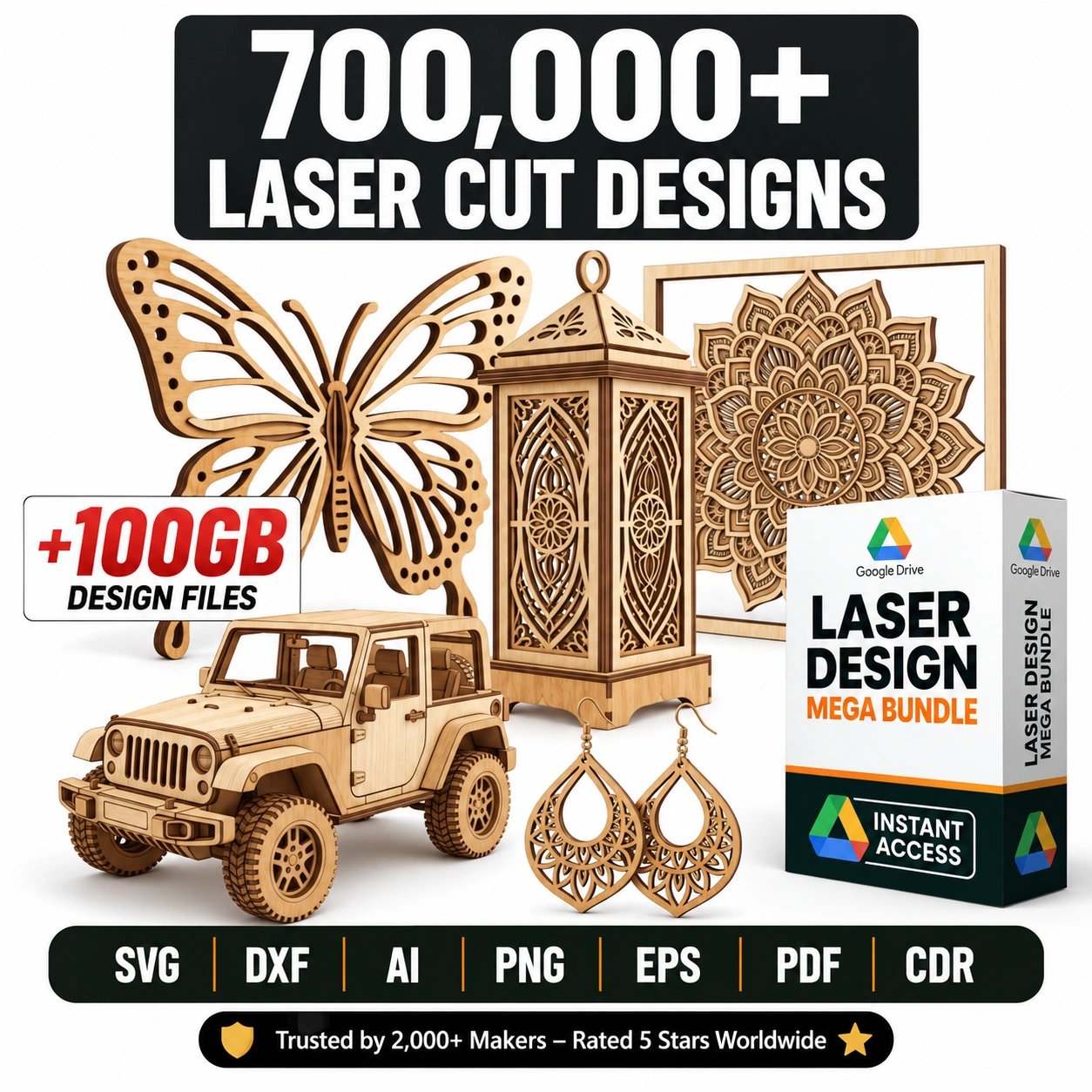 Laser Design Mega Bundle – 700,000+ CNC & Laser Files product image (1)