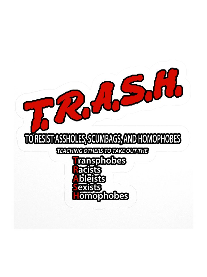 NEW! TRASH Sticker product image (1)