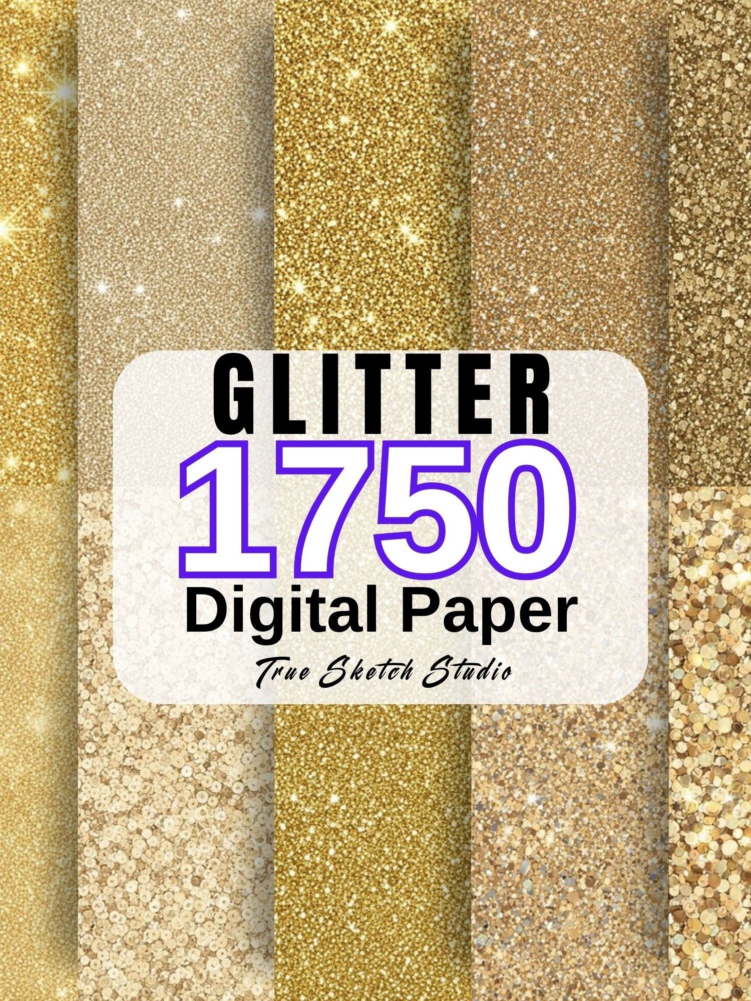 1750 Glitter Digital Paper Bundle, Sparkle Texture PNG product image (11)