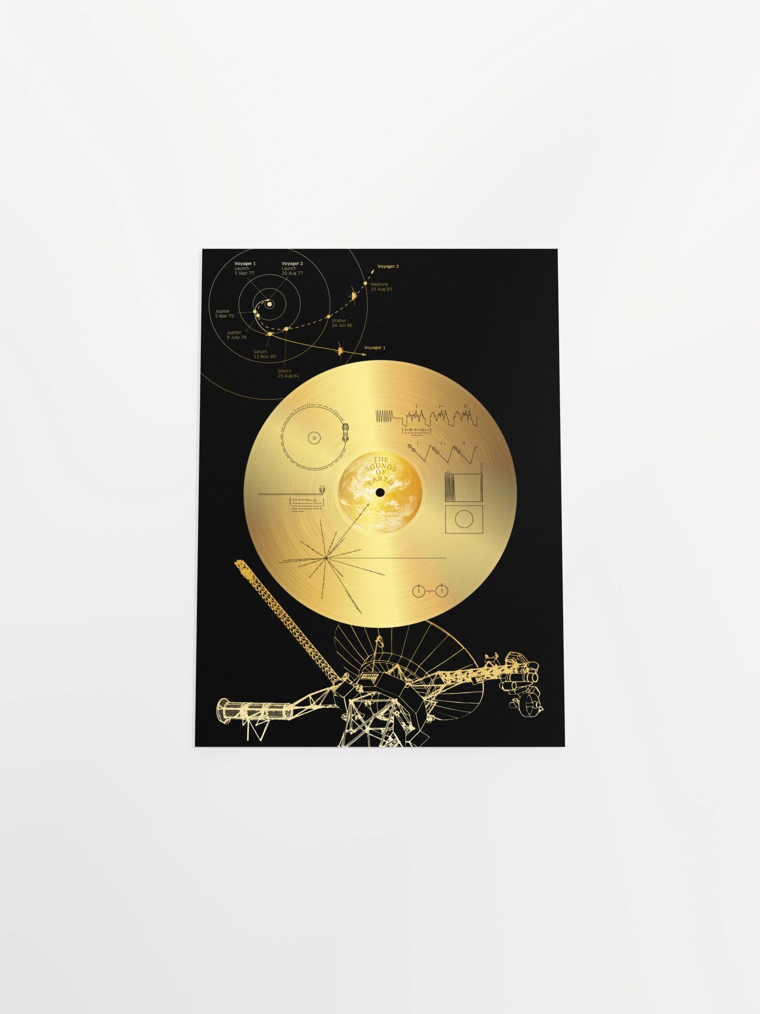 NASA Voyager 1 Golden Record — space poster, science print product image (10)