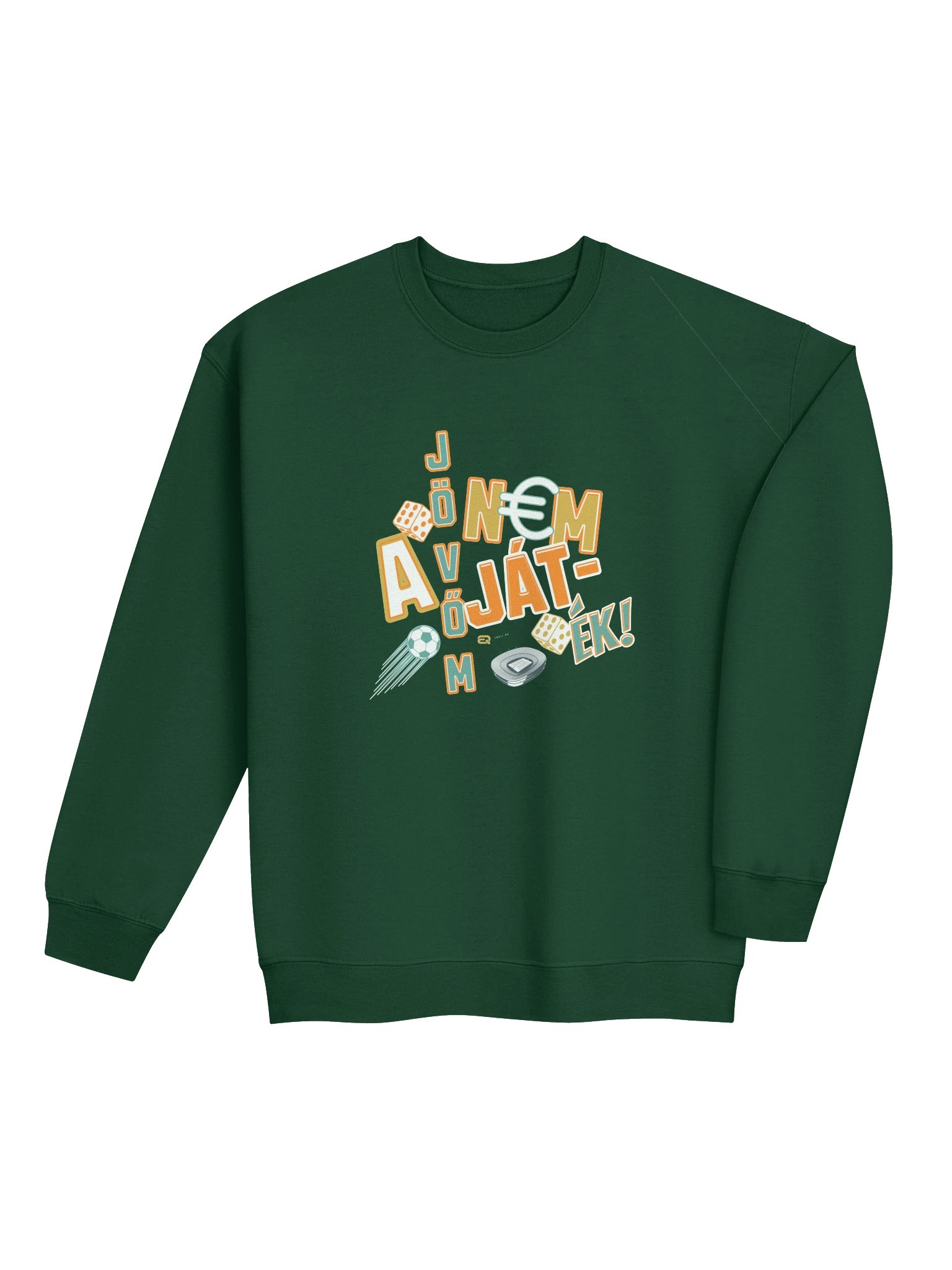 A jövőm nem játék! Unisex Gildan Pulcsi_EQALL.hu® Originals_Mustár / Zöld / Nari product image (1)
