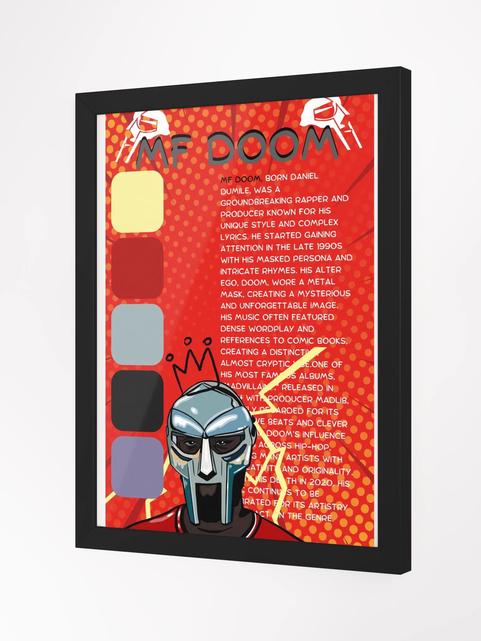 (12x16in) MF DOOM: Framed Matte Poster product image (2)