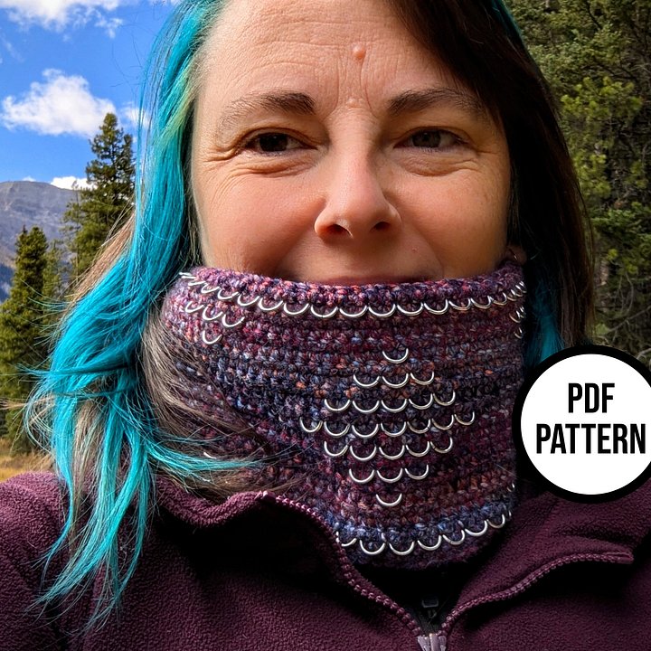 Crochainmail Neck Warmer - PDF Crochet Pattern product image (1)