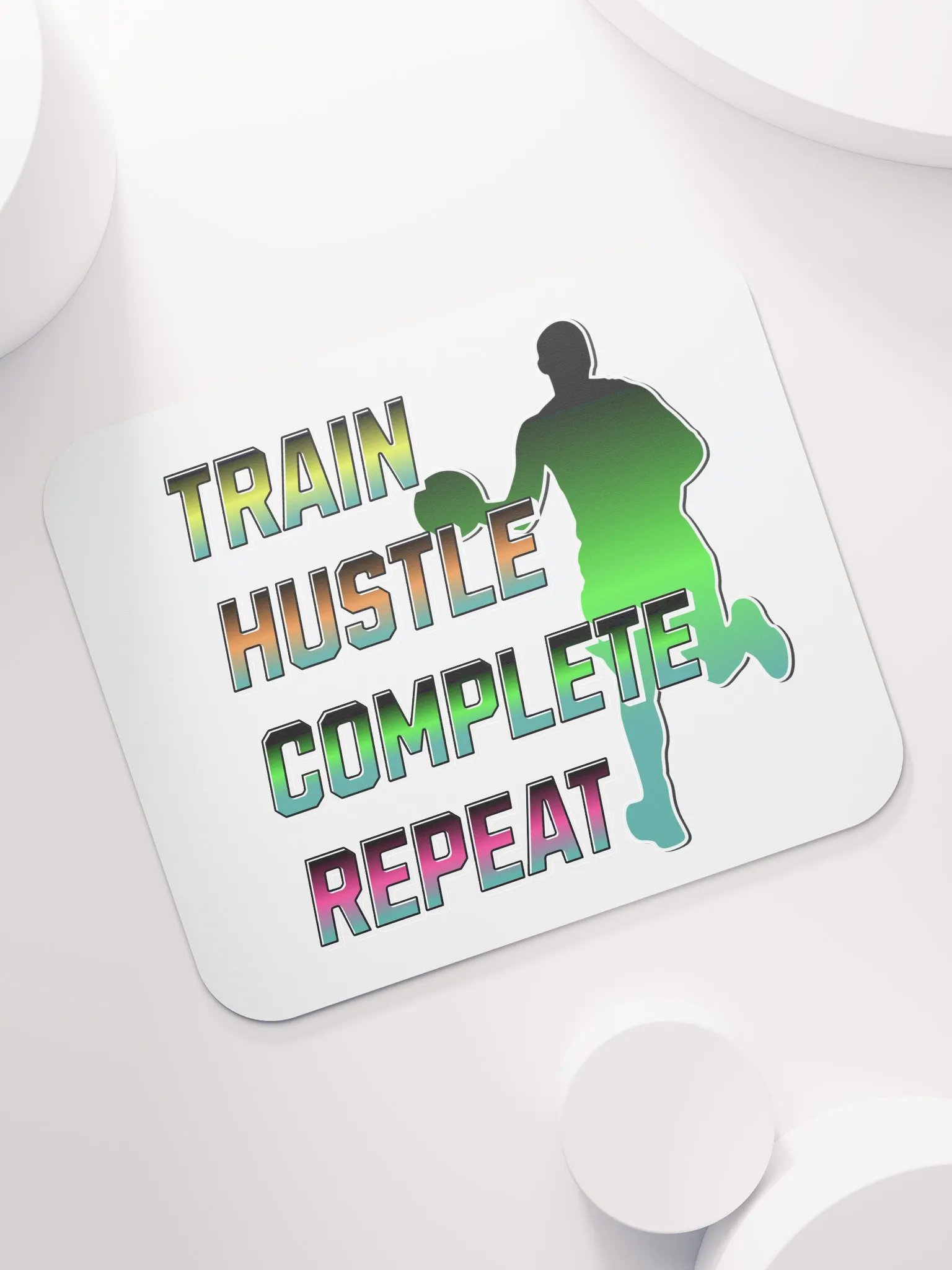 Train Hustle Complete Repeat Basketball Gradient Mouse Pad product image (5)