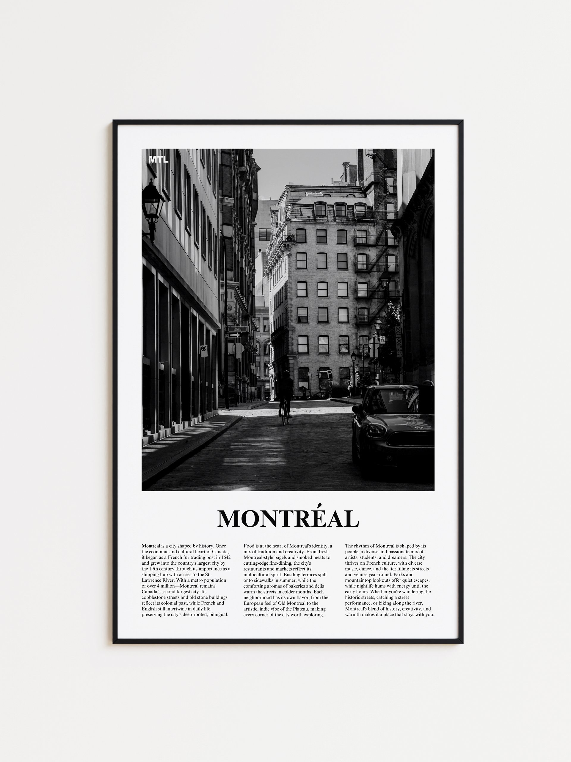 Montreal 04 Newspaper Poster | Framed product image (1)