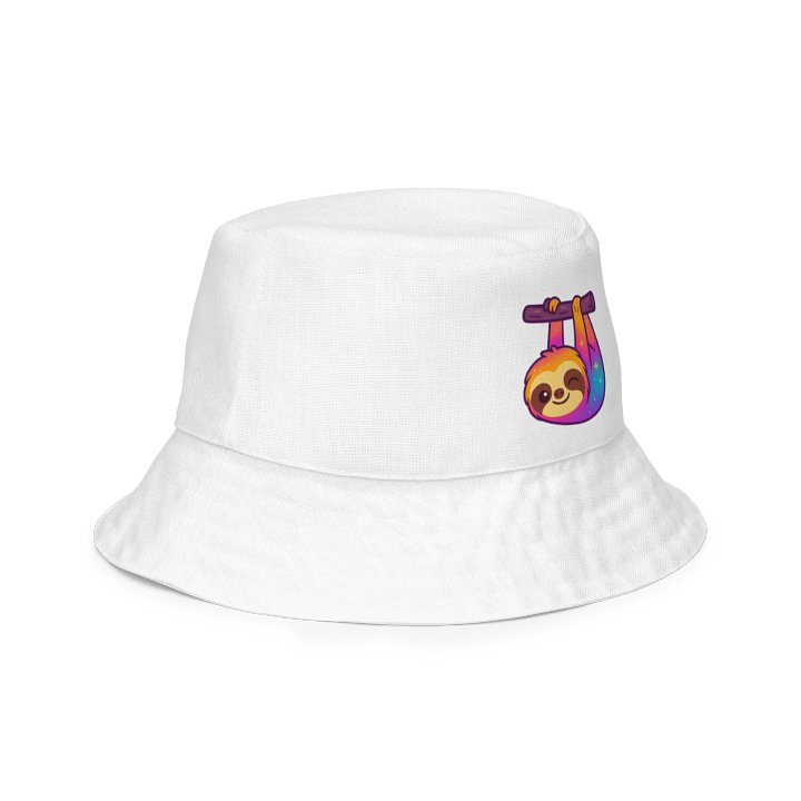 Colorful Hanging Sloth Bucket Hat – Cute Rainbow Sloth Hat for Animal Lovers & Slow Vibes product image (2)