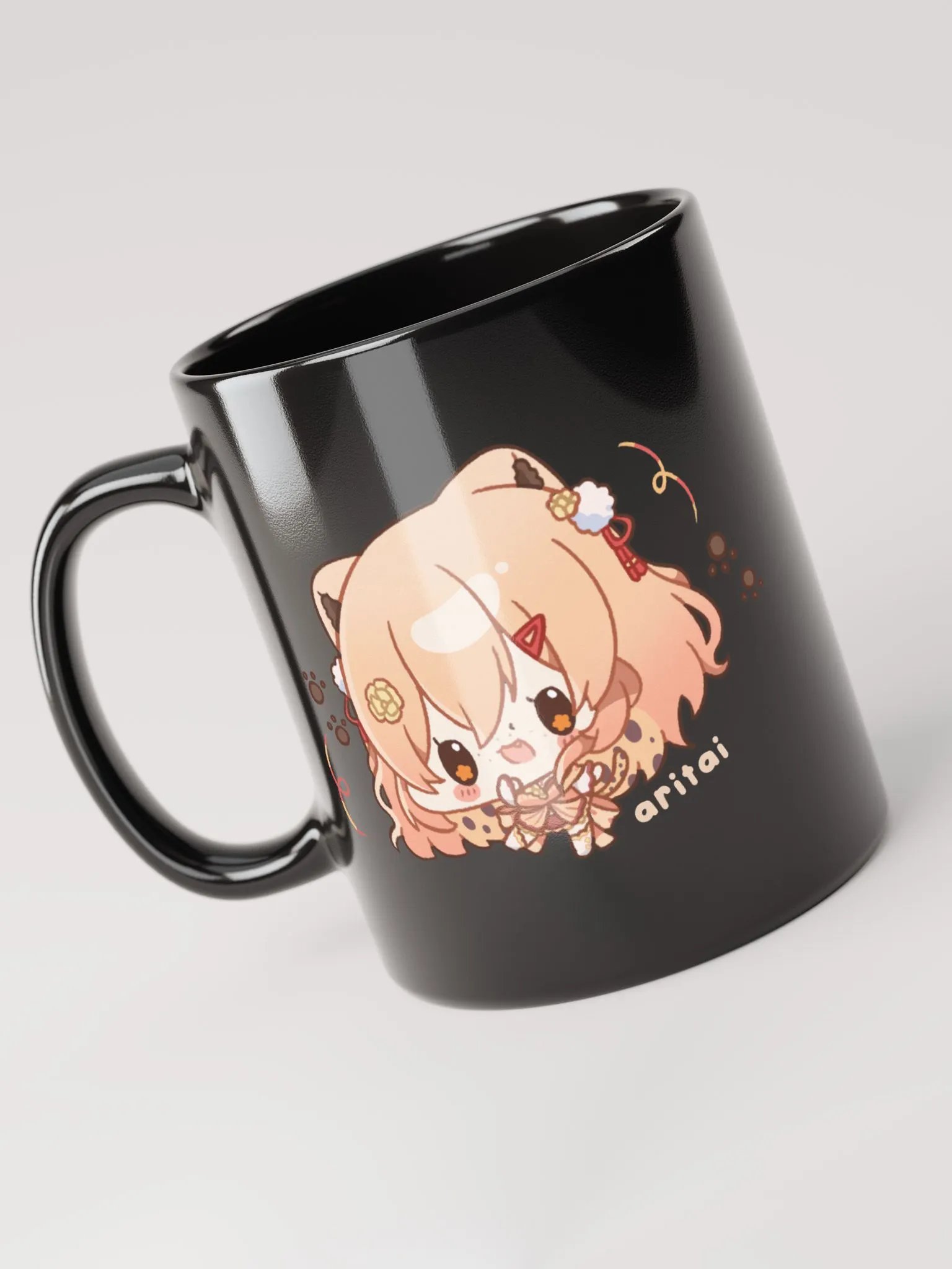 aritai 🐾 Chibi Mug (Black) product image (4)