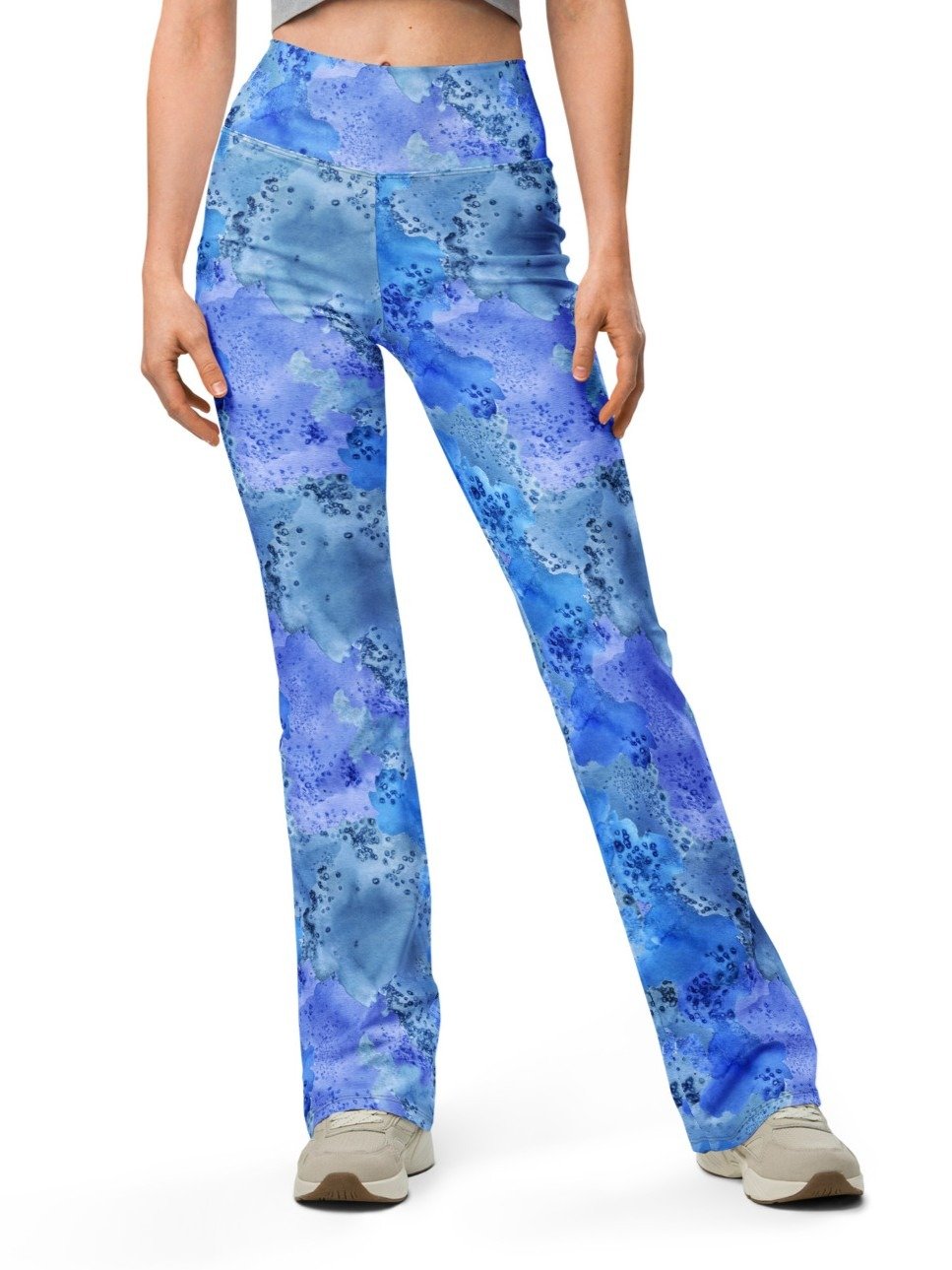 "Ocean Blue" Print Flare Leggings product image (2)