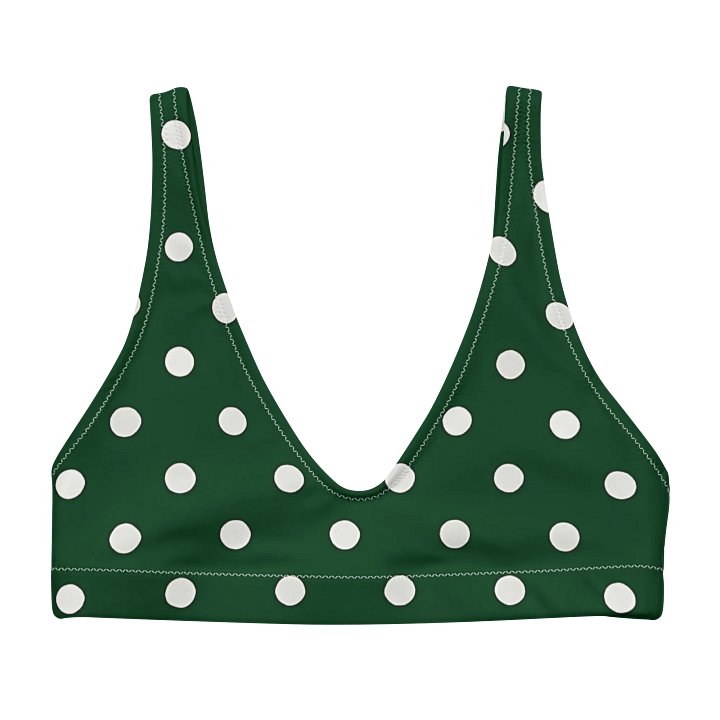 Green Polka Dot Paradise Bikini Top product image (1)