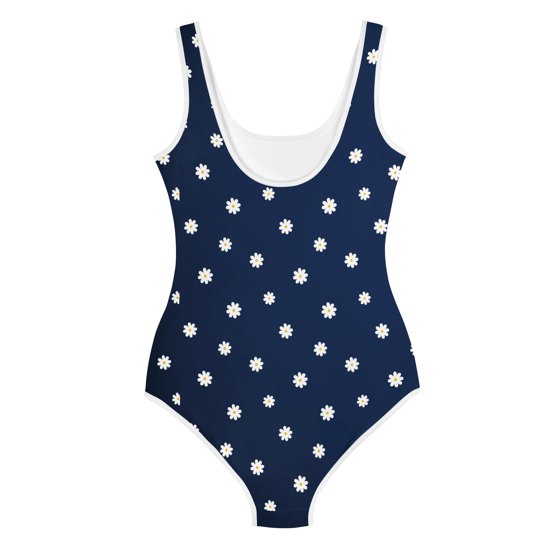 One-Piece Youth Swimsuit – Navy Daisy All-Over Print product image (2)