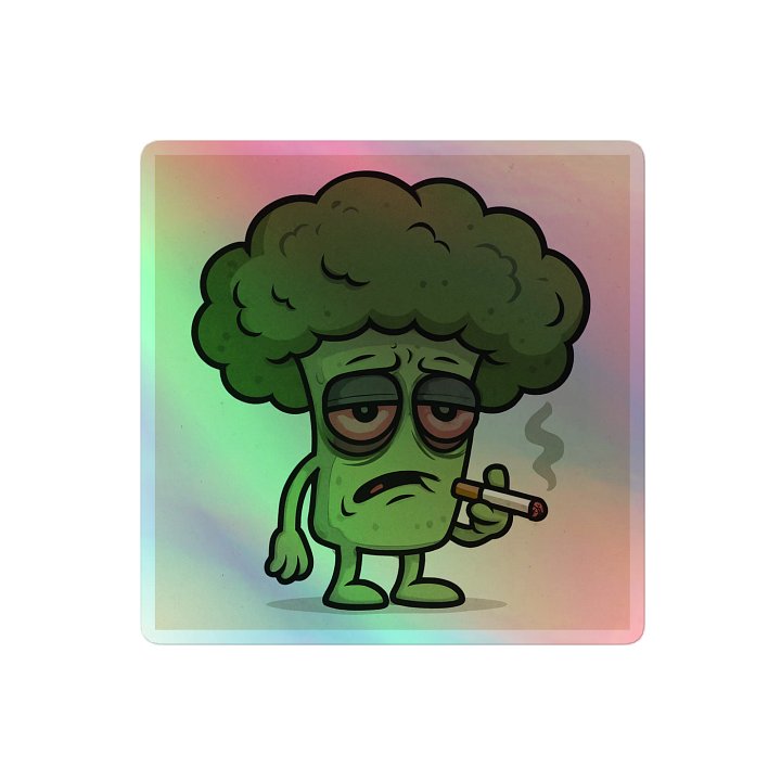 Strung Out Broccoli Holographic Sticker product image (2)