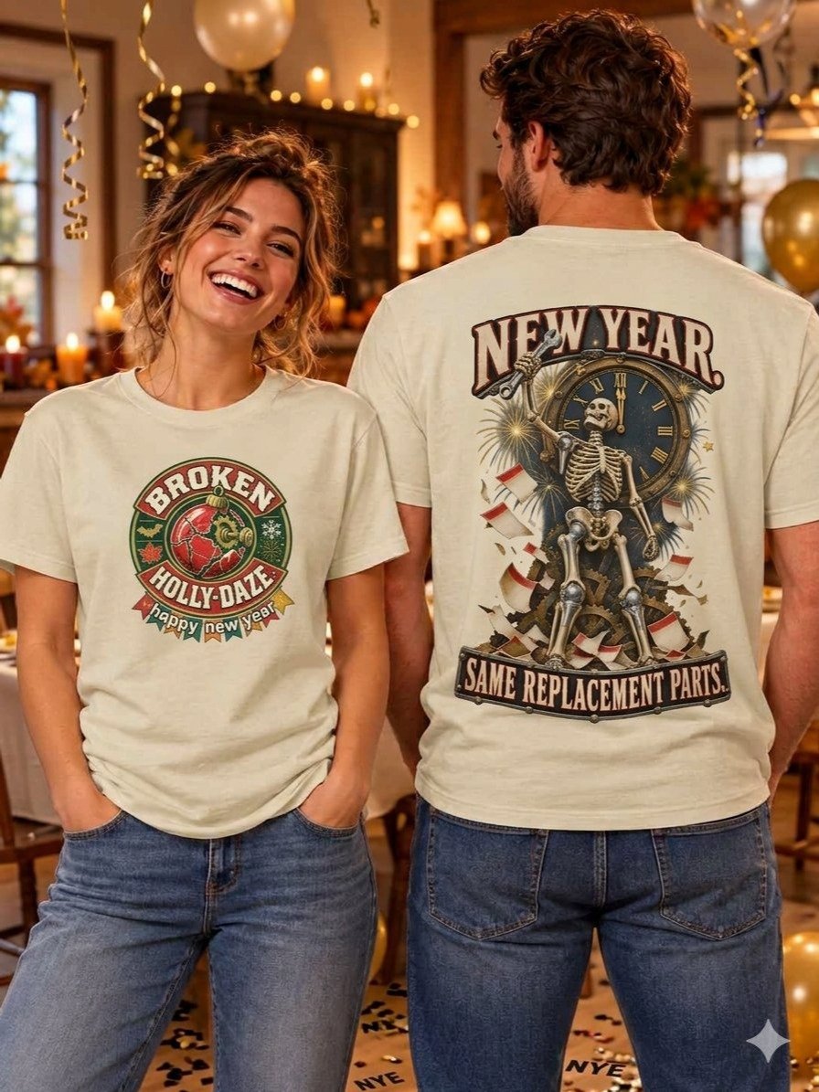 Funny Joint Replacement Shirt — New Year, Same Replacement Parts | Broken Resolutions™ product image (1)