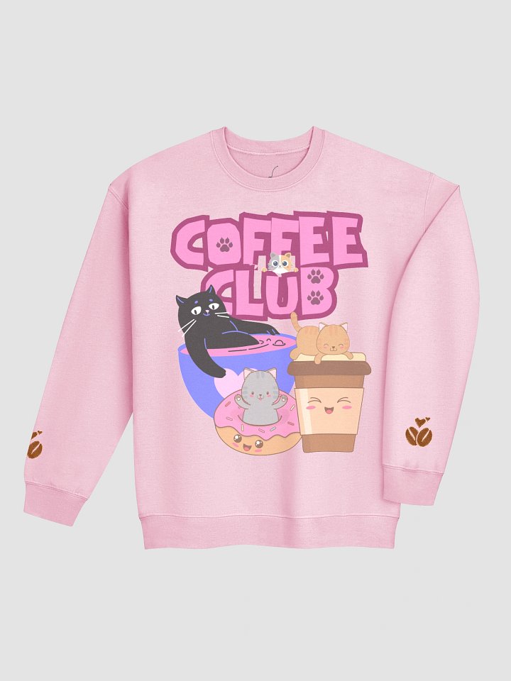 Coffee Club Party Crewneck Sweatshirt | Cozy Coffee Lover Pullover | Casual Everyday Graphic Sweatshirt product image (2)