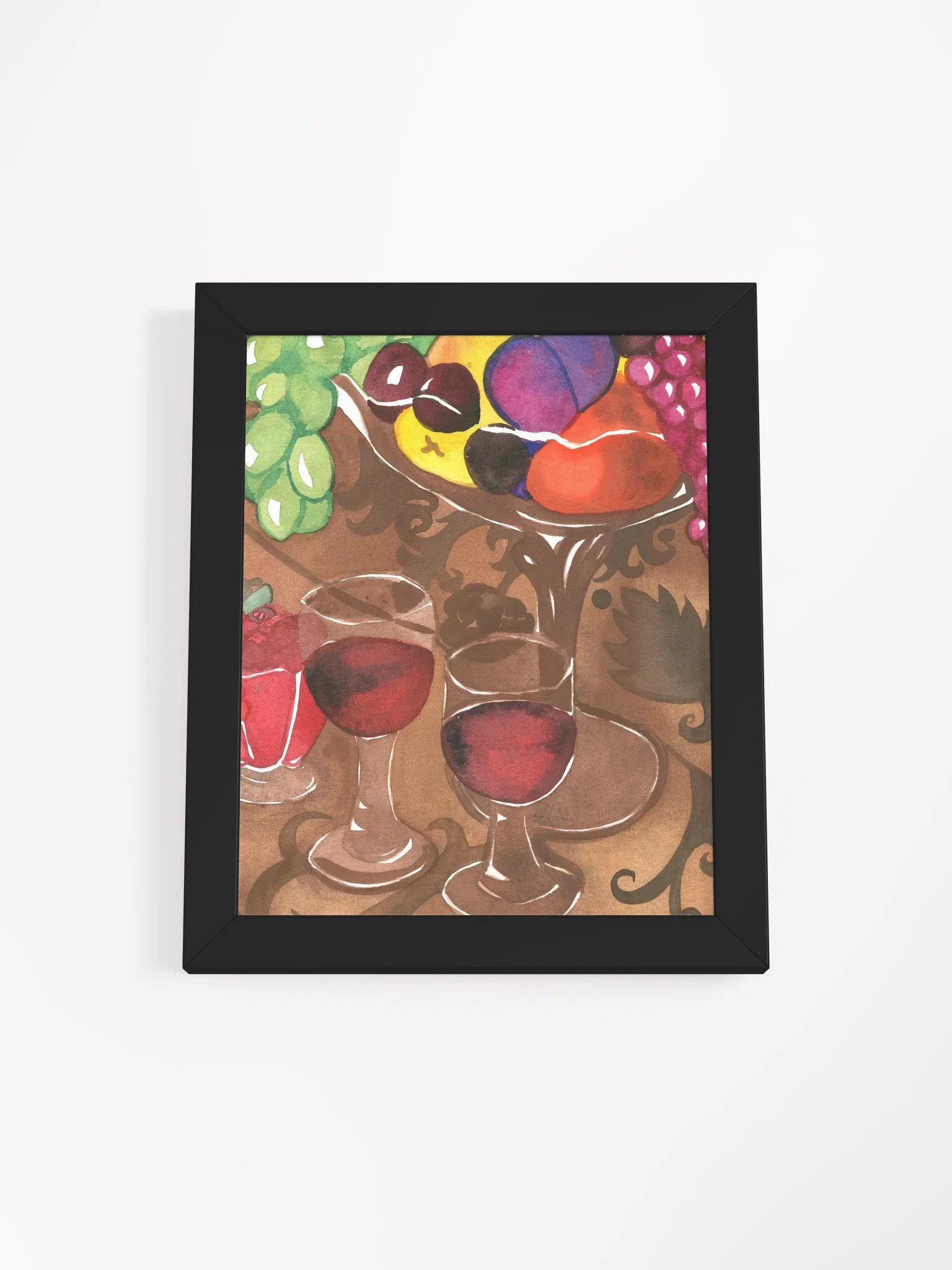 Wine and Fruits Framed Print product image (4)