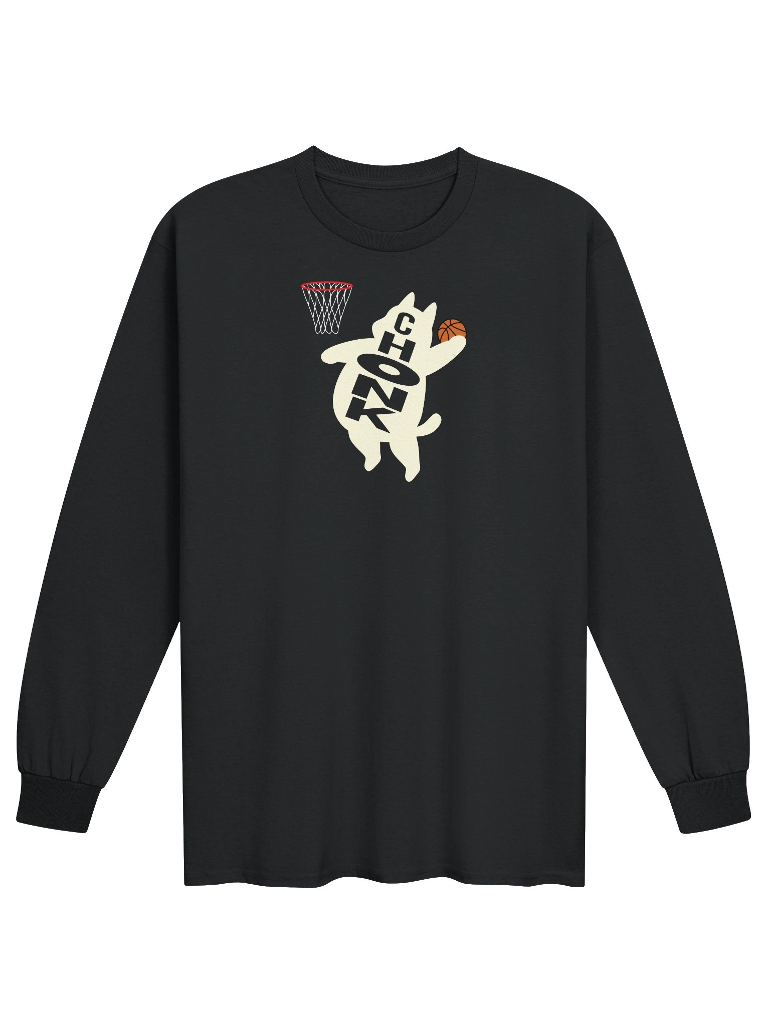 Basketball Chonk Cat - Unisex Adult Long Sleeve T-shirt product image (1)