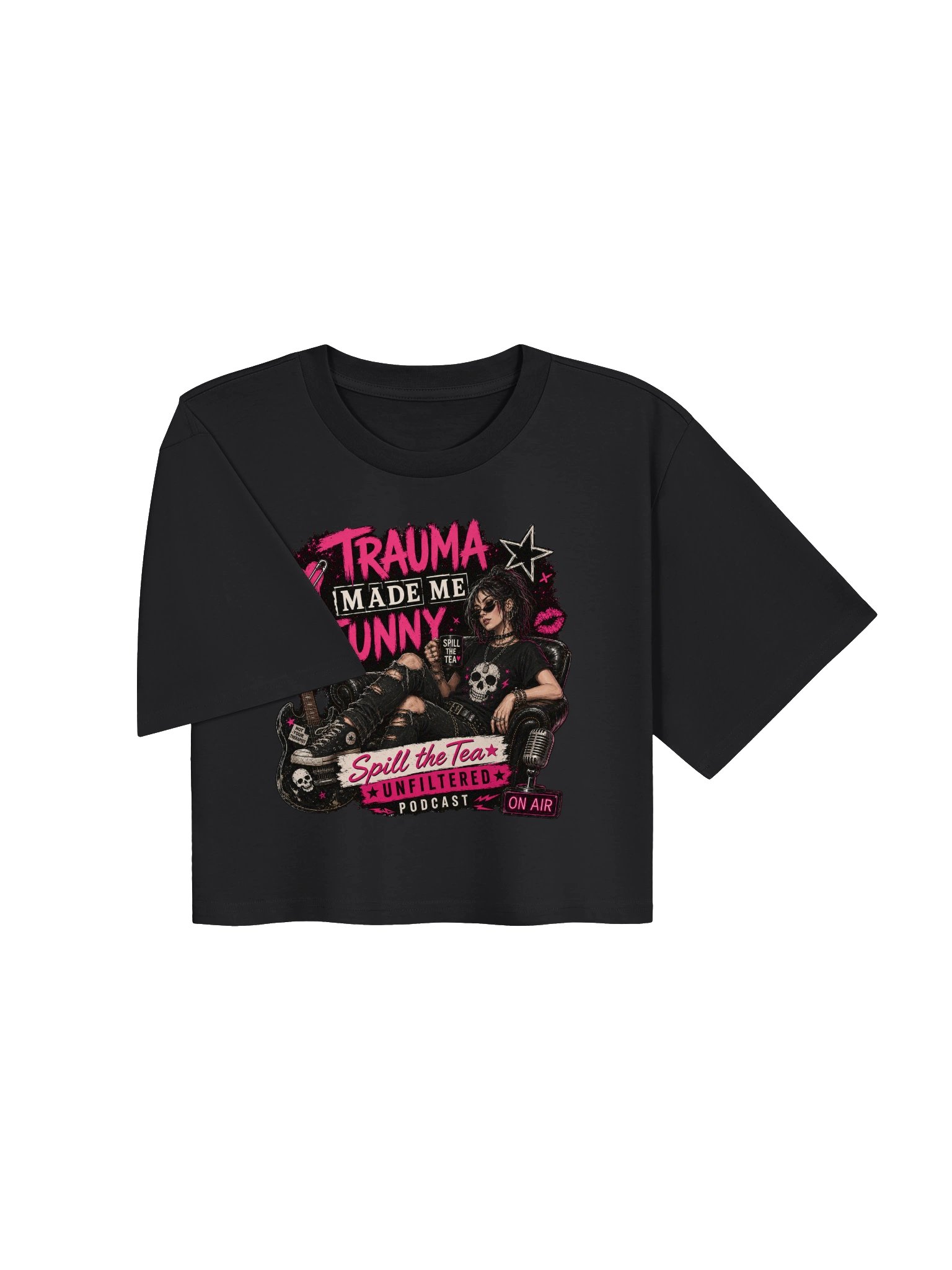 Trauma Made Me Funny Crop Tee product image (10)