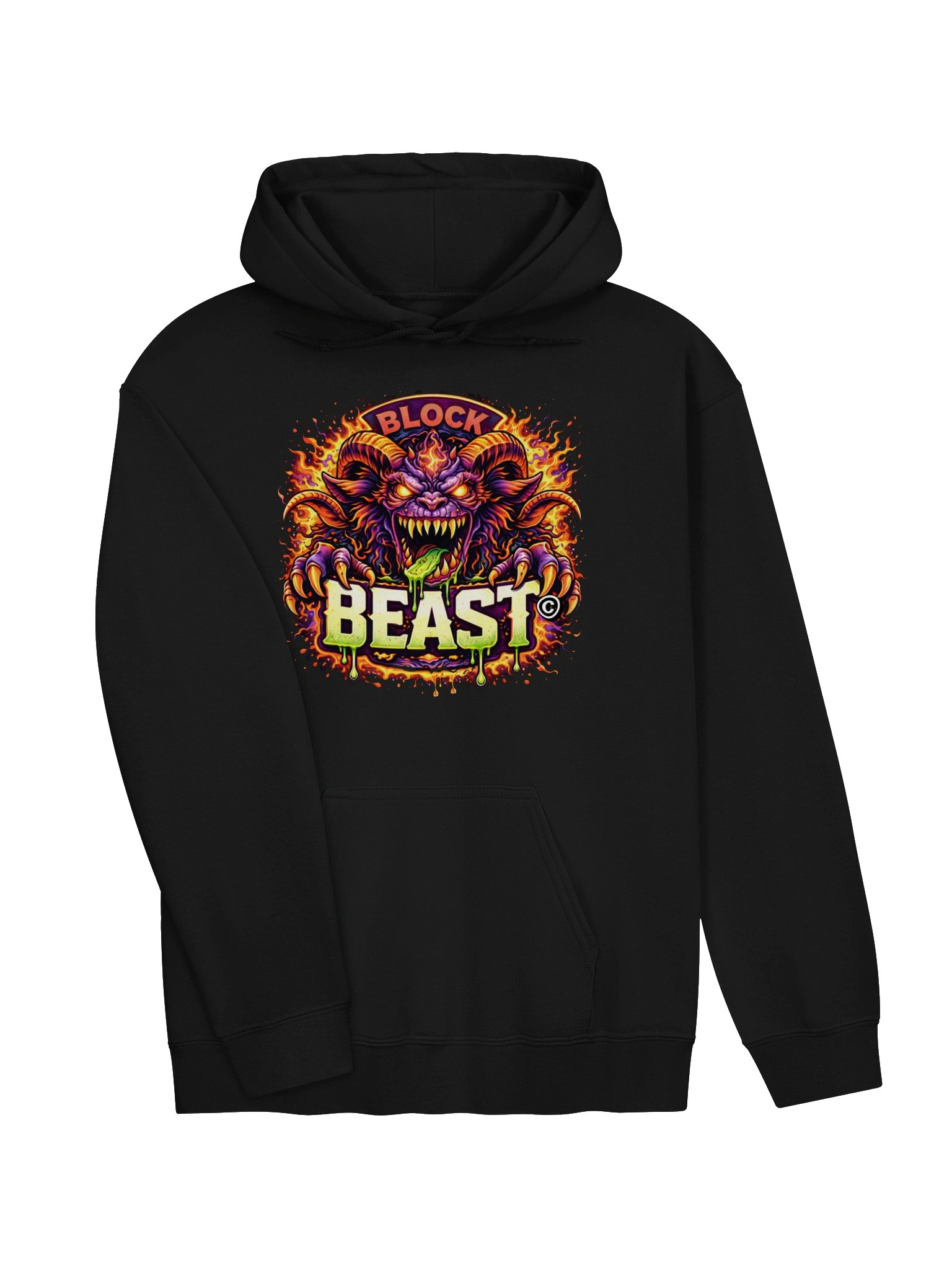 BLOCK BEAST — Neon Fury Hoodie product image (3)