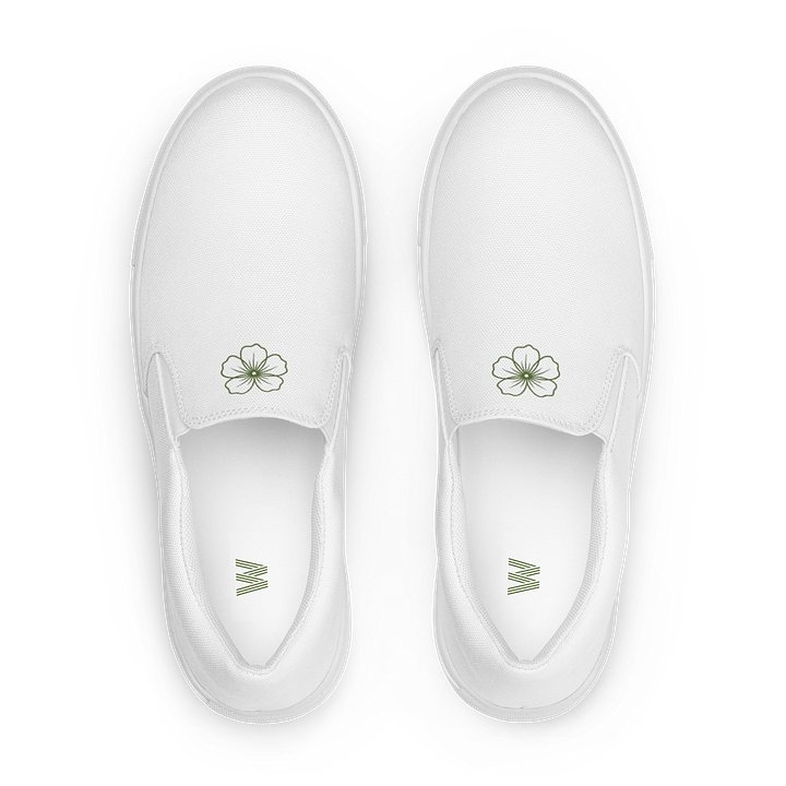 Green Petal Emblem Slip-Ons product image (1)