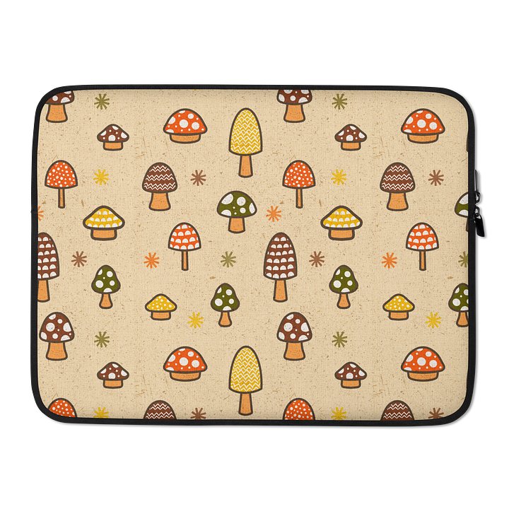 1970s Retro Mushrooms Laptop Sleeve product image (2)