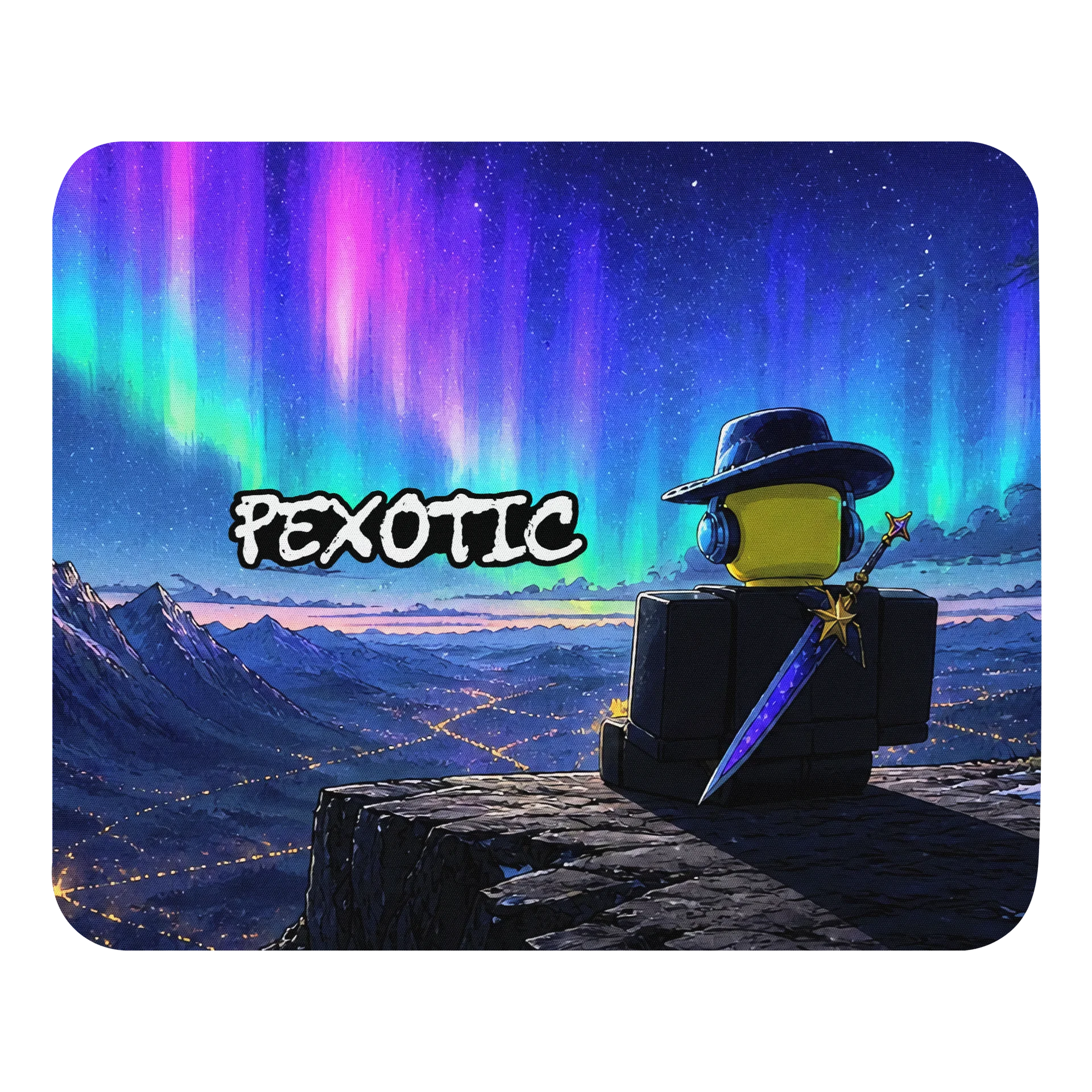 Pexotic Aurora Background Mouse Pad product image (1)