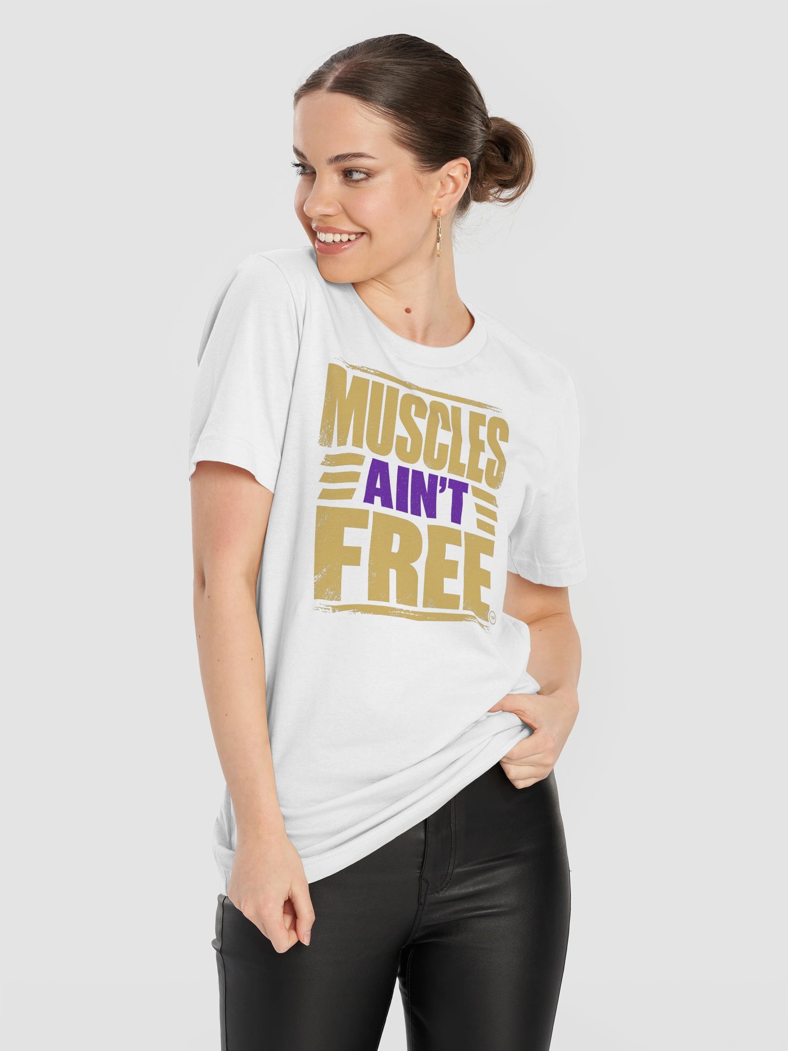 The "Muscles Ain't Free" Royal Ultra-Soft Premium Tee product image (11)