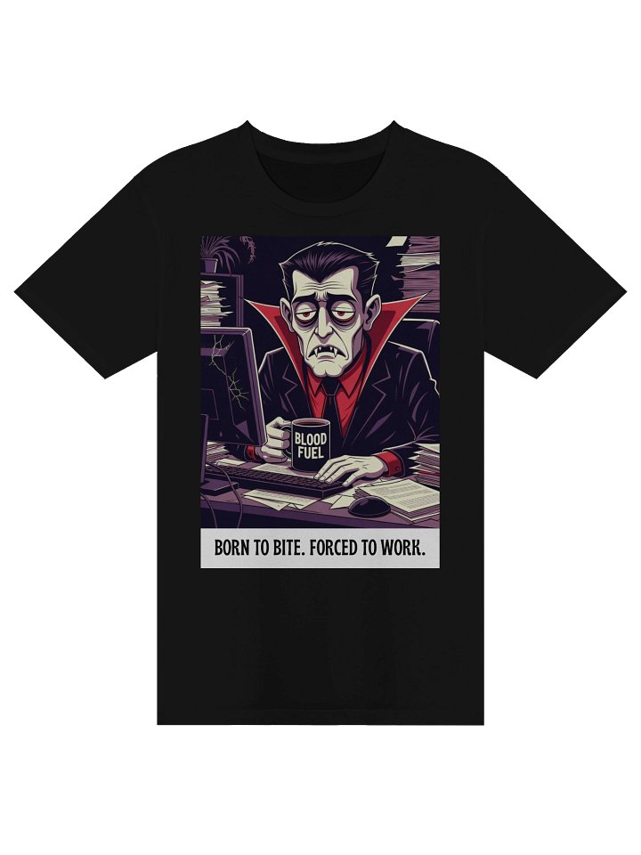 Blood Fueled Corporate Vampire Shirt – Gothic Streetwear Apparel product image (1)