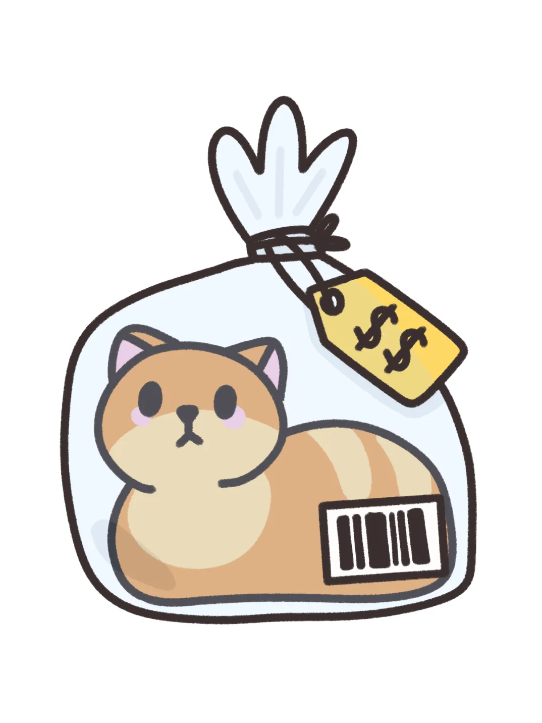 Bread cat sticker product image (1)