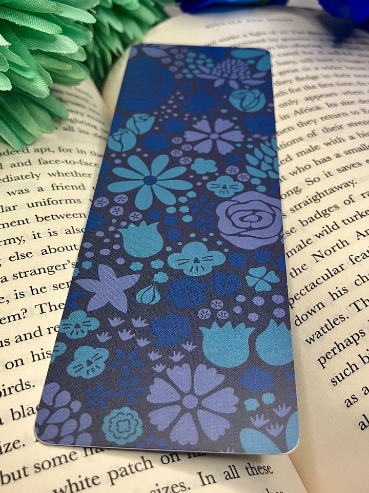 Blue Floral Bookmark product image (2)