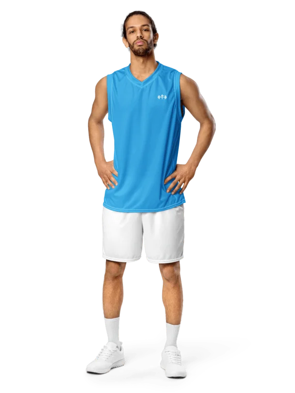 His House Performance V-Neck Muscle Tank - Blue Sky product image (1)