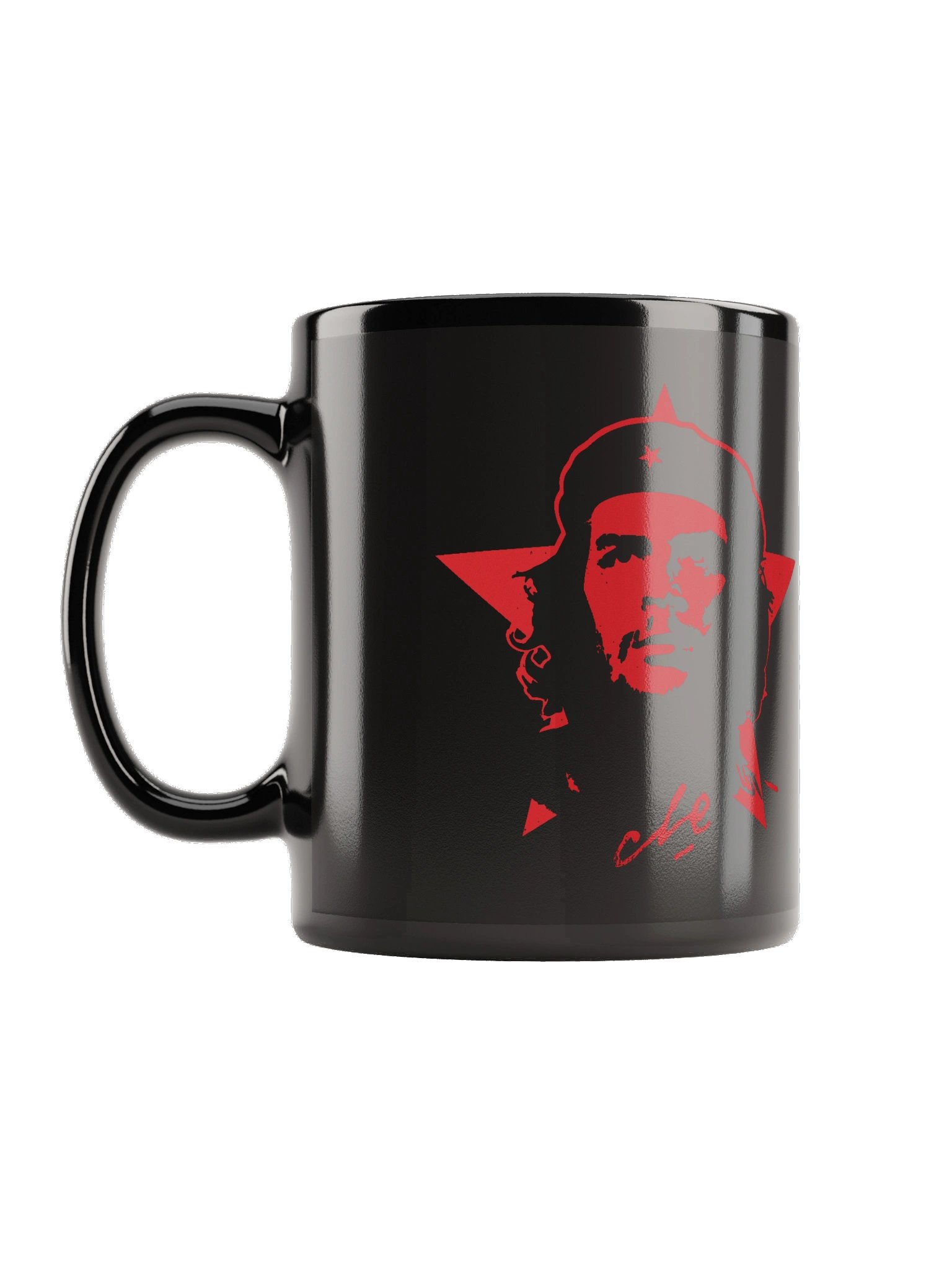 Che Guevara Mug Red Star Revolution Rebel Ceramic Mug Black product image (1)